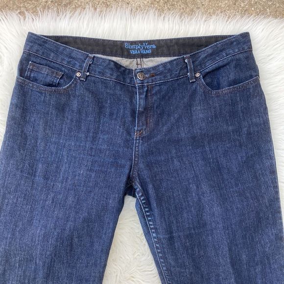 EUC Simply Vera Vera Wang Dark Wash Jeans Size 14 P - Picture 2 of 7